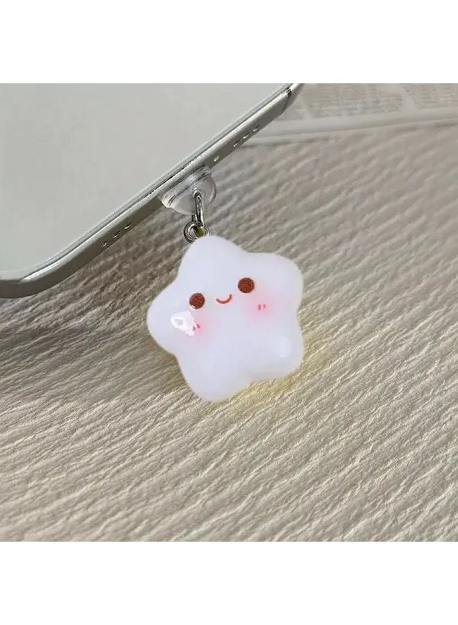 Purple Star USB Port Dust Plug For Android Phones Resin Charger Cover - Image 5